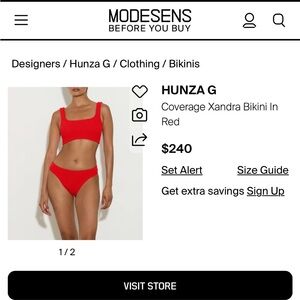 Hunza G Red Bikini